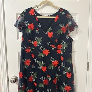 MONSOON Navy Floral Spring cocktail dress